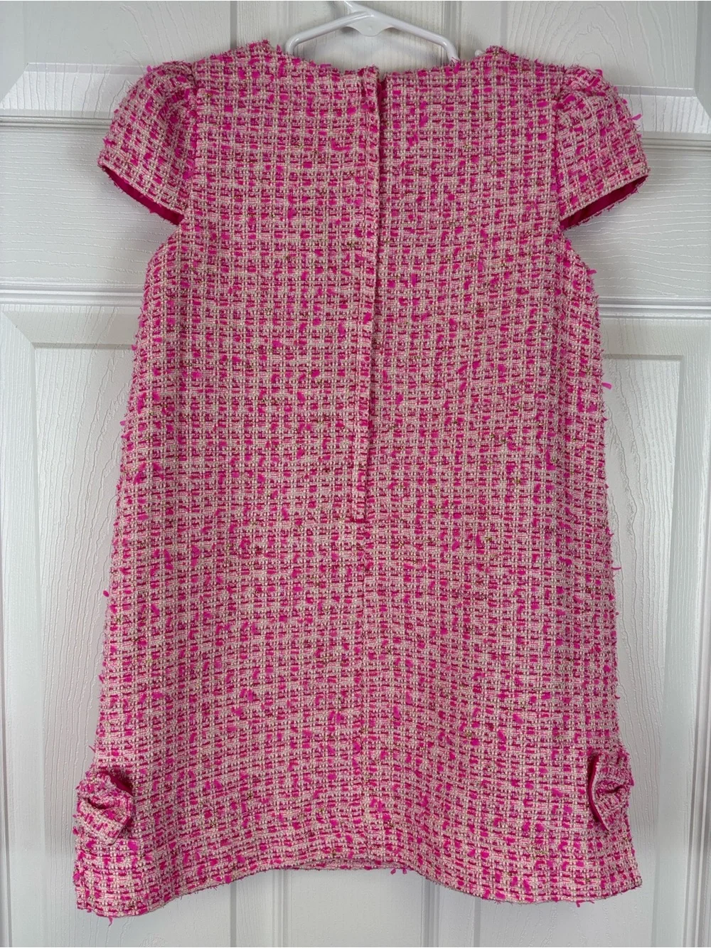 Lilly Pulitzer little Lilly shift girls pink palms fantasy tweed dress sz 5